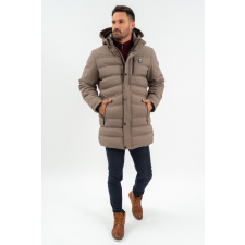 BUDMIL férfi téli kabát, KOLMAN25, Barna, XL férfi kabát, dzseki