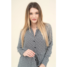 BUDMIL Hosszított blúz Női S fehér-fekete 20770068-002242-0299 blúz