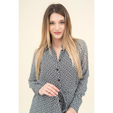 BUDMIL Hosszított blúz Női XS fehér-fekete 20770068-002242-0199