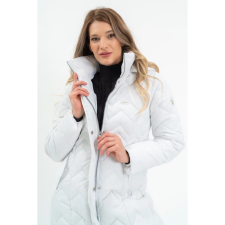 BUDMIL Hosszú téli kabát Női L fehér 20030558-001252-0499 női dzseki, kabát