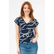 BUDMIL karcsúsított póló Női M s.kék-fehér