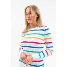 BUDMIL Kötött pulóver Női L fehér-színes 20050822-001252-0499