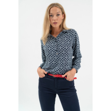 BUDMIL Lezser fazonú blúz Női XL s.kék-fehér 20770077-004252-0599