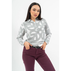 BUDMIL Lezser fazonú blúz Női XXL fekete-fehér 20770077-001252-0699