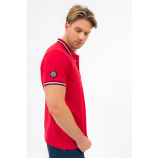 BUDMIL Modern fit galléros póló Férfi L piros 20730264-002251-0499 férfi póló