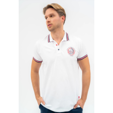 BUDMIL Modern fit galléros póló Férfi S fehér 20730264-001251-0299