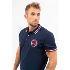 BUDMIL Modern fit galléros póló Férfi S s.kék 20730264-004251-0299 férfi póló