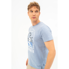 BUDMIL modern fit póló Férfi L kék melanzs 20300445-001251-0499