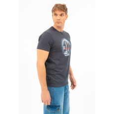 BUDMIL modern fit póló Férfi L s.kék-melír 20300445-003251-0499