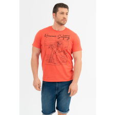 BUDMIL modern fit póló Férfi S narancs melír férfi póló