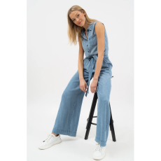 BUDMIL Női bőszárú hosszúnadrág lyocell kék 20630157-001261-0599