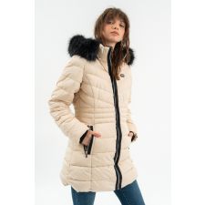 BUDMIL női téli kabát, HANNA25, Bézs, 2XL női dzseki, kabát