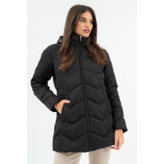 BUDMIL női téli kabát, HEATHER25, Fekete, S