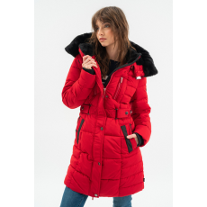 BUDMIL női téli kabát, WELLY, Piros, 2XL