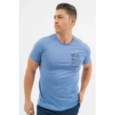 BUDMIL Póló férfi XXXL kék melanzs 20300454-004261-0799
