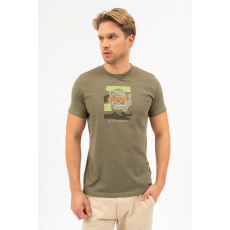 BUDMIL regular fit póló Férfi L keki zöld-melír 20300448-001251-0499