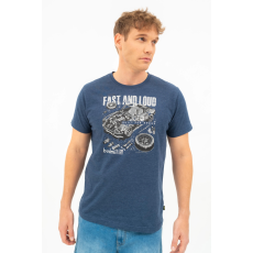 BUDMIL regular fit póló Férfi M s.kék-melír 20300447-003251-0399