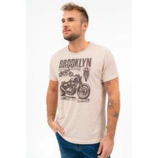 BUDMIL regular fit póló Férfi S bézs melanzs 20300447-002251-0299