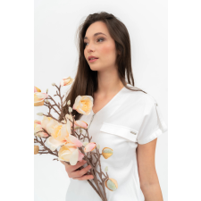 BUDMIL Rövid ujjú blúz Női XXL fehér 20770074-001251-0699 blúz