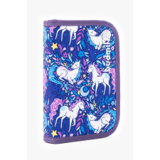 BUDMIL Tolltartó egyrekeszes lovas mintás kék-lila 10120086-002243 tolltartó