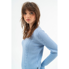 BUDMIL V-nyakú kötött pulóver Női M v.kék 20050819-002252-0399 női pulóver, kardigán