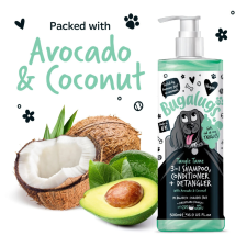 Bugalugs Tangle Tame 3in1 Sampon - kókusz, avocadó illattal 500ml sampon