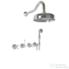 Bugnatese Lady falsík alatti komplett zuhanyrendszer 20 cm-es esőztetővel,belső egységgel,zuhanyszettel,króm/arany 927CRDO