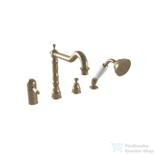 Bugnatese OXFORD 4 üléses termosztátos kádtöltő csaptelep zuhanyszettel,bronz 6358BR csaptelep