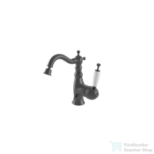 Bugnatese OXFORD Bidet csaptelep leeresztővel matt fekete színben 6323NE csaptelep