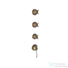 Bugnatese OXFORD Fal alatti 3 állású zuhanyváltó csempeszeleppel bronz színben 6307BR csaptelep