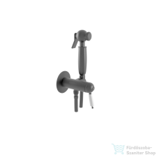 Bugnatese OXFORD falsík alatti bidet csaptelep zuhanyszettel,belső egységgel,matt fekete 6393NE csaptelep