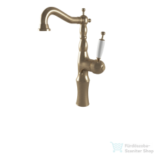 Bugnatese OXFORD magasított mosdó csaptelep, automata leeresztővel, bronz 6317BR csaptelep