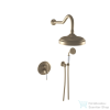 Bugnatese OXFORD termsztátos falsík alatti zuhanyrendszer 20 cm-es fejzuhannyal,kézizuhannyal,matt bronz 6364BO