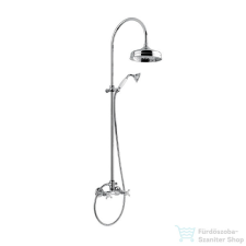 Bugnatese REVIVAL zuhanyrendszer 20 cm-es fejzuhannyal,zuhanyszettel,króm 447CCR csaptelep