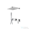Bugnatese Tetris falsík alatti komplett zuhanyrendszer 25x25 cm-es esőztetővel,belső egységgel,zuhanyszettel,Króm 9101HCR