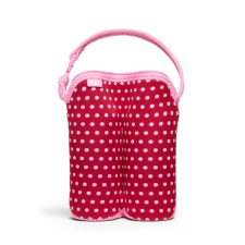 Built Bottle Buddy két palack táska tartóval (Baby Pink Mini Dots) kulacs, kulacstartó