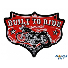 Built to ride hátfelvarró, nagyméretű ajándéktárgy