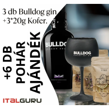  Bulldog 3*0,7L + Kofer. 3*20g. + 6 db pohár AKCIÓS CSOMAG gin