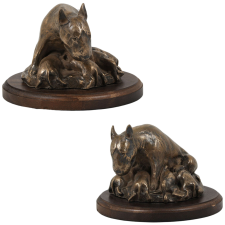  Bullterrier, Bullterrier IV - kutyaszobor, irodai figura, trófea egy Art-Dog kutyakiállításra dekoráció