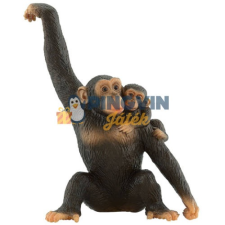 Bullyland : Csimpánz kölykével játékfigura játékfigura