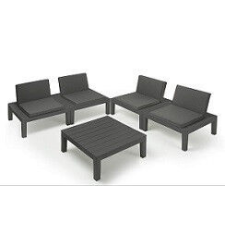  Bup. Api 4 személyes Kerti Bútor szett párnával Antracit X kerti bútor