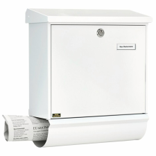 BURG WACHTER ComfortSet 91300 W nagyméretű kerítésen kívüli postaláda újságtartóval postaláda