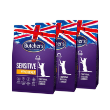 Butcher's Functional Cat Sensitive érzékeny macskáknak csirkehússal 3x800 g macskaeledel