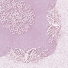 Butterfly Lace Lilac papírszalvéta 33x33cm, 20db-os konyhai eszköz