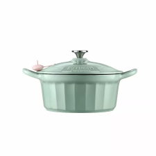 Buydeem CP551 Zománcozott öntöttvas holland sütő 3.9L Cozy Greenish edény
