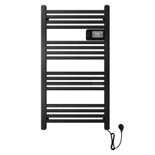  BVF Kobe 500W elektromos törölközőszárító radiátor, fekete színben fűtőtest, radiátor