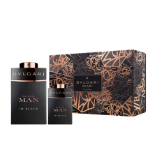 Bvlgari Man in Black Ajándékszett, Eau de Parfum100ml + Eau de Parfum15ml, férfi kozmetikai ajándékcsomag