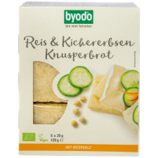 Byodo bio csicseriborsó és rizs kenyérlapok 120g gluténmentes termék