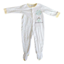  C&amp;A kedves pingvines fehér plüss rugdalózó (méret: 92) rugdalózó