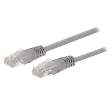 C-Tech patchkábel Cat5e, UTP, szürke, 1m kábel és adapter
